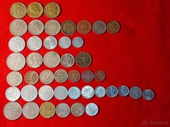 Československé mince 44 ks - vhodné jako dárek
