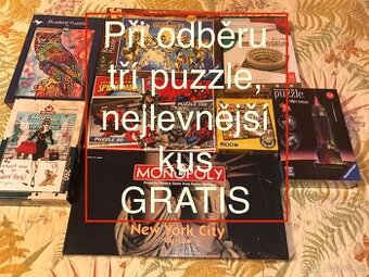 Dětská a jiná puzzle a MONOPOLY
