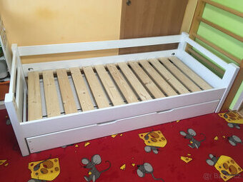 Postel Lucas s přistýlkou - masiv buk bílá