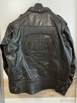 Motorkářská bunda Harley Davidson z leštěné kůže Buffalo