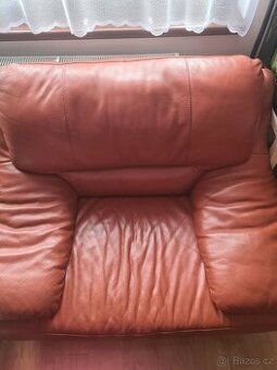 Sedací souprava pravé kůže