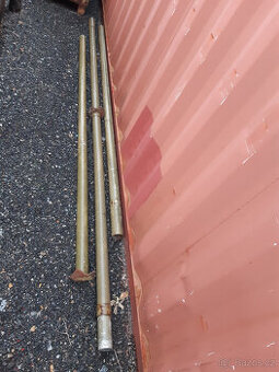 3 x anténní vojenská tyč, délka 3,29; 2,64 a 2,52m