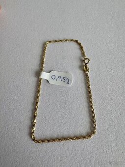 Zlatý náramek 14K, 20 cm, 0,95 g