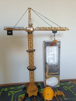 Stavební jeřáb na dálkové ovládání R/C. Výška 128 cm