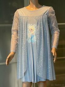 Krásné "Disney" šaty s motivem z Frozen jak pro víly na 122/