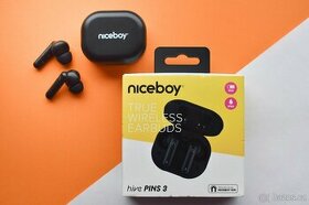 Bezdrátová sluchátka Niceboy HIVE Pins 3 černé