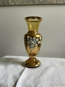 Prodám skleněnou vázu Nový Bor 20 cm