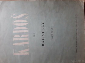 Noty pro klavír - různé, starší vydání