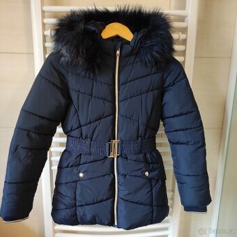 Teplá zimní bunda C&A, vel. 140/146