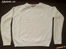 bílý sváteční svetr vel.158 12-13 let