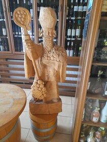 Dřevěná socha sv. Urban - Patron Vinařů - 1