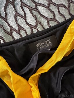 Šaty Versace - černé/žluté detaily - vel L - 1