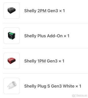 Shelly 1PM + Shelly 2PM+ Shelly Plug S + Shelly AddOn - 1
