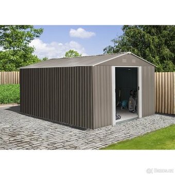 RMSA 12x10 Brown - zahradní domek kovový 3 x 3,7 m