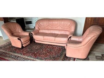 Luxusní italská kožená sedací souprava 3+1+1,5252