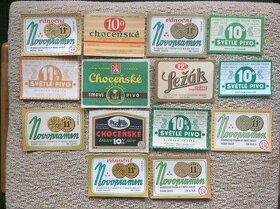 Pivní etikety pivovarů Choceň