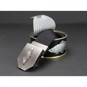 Opasek dárkový rybářský Kapr 4 cm - černý