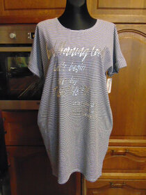 Modrobílé bavlněné šaty