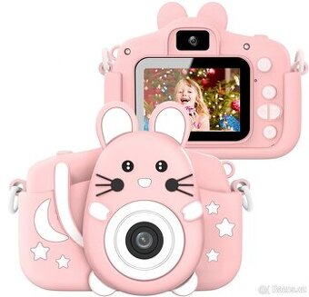 Růžový dětský digitální fotoaparát / 1080p / HD