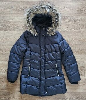 Dívčí prošívaná zimní prodloužená bunda H&M