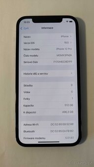 Apple iPhone 12 Pro 512GB, Pacitic Blue, 100% BATERIE