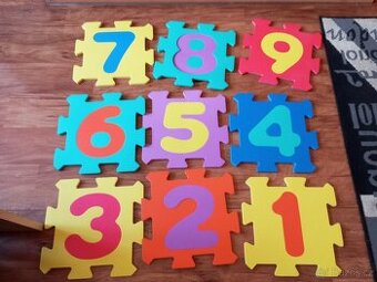 Pěnové puzzle pro děti – čísla + zvířátka
