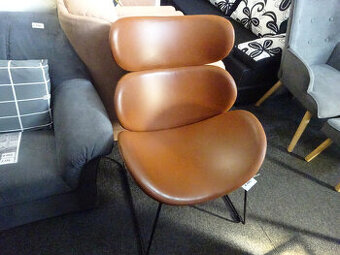 Křeslo Cesar hnědé koňak, černá