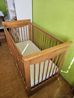 Dětská postýlka 120x60, včetně matrace, včetně mantinelů