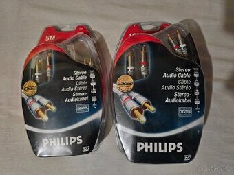 Philips Stereo Audio kabel. 5m, 10m