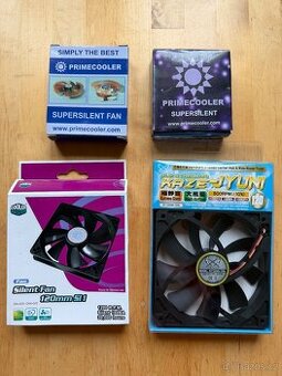 PC ventilátory (Primecooler, Cooler Master, Scythe)