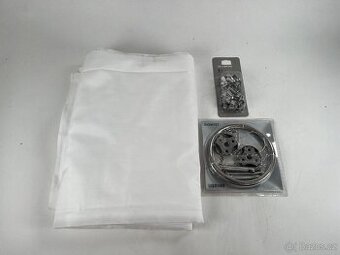 2x bílý závěs 144 x 270 cm včetně lanka IKEA