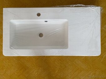 Umyvadlo z litého mramoru Aqualine 90 x 45 cm