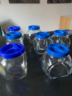 Sklenice na uložení suchých poldů