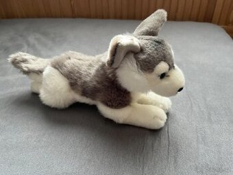 Sběratelský plyšák - pejsek husky šedo bílý