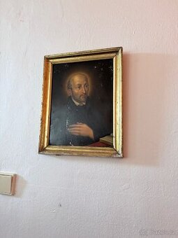 🖼️ Starožitný svatý obraz v vintage rámu