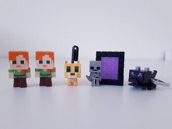 MINECRAFT FIGURKY KINDER • ALEX • OCELOT • ENDER DRAK