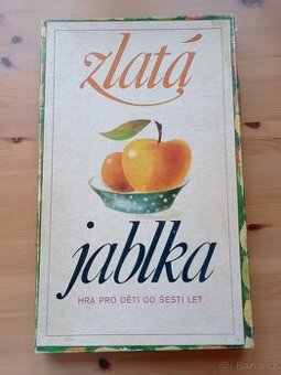 Retro hra Zlatá jablka Železnobrodské sklo kompletní
