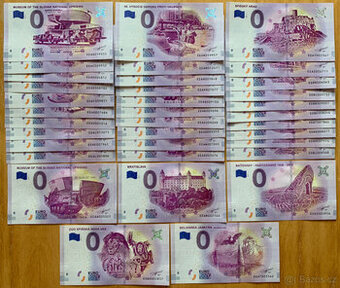 0 Euro Souvenir zbierka SK rok 2018,2019,2020,anniversary