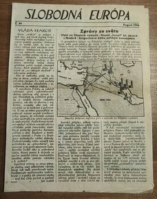 Prodám noviny Svobodná Evropa 1956