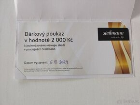 DÁRKOVÝ POUKAZ STEILMANN V HODNOTĚ 2000 KČ