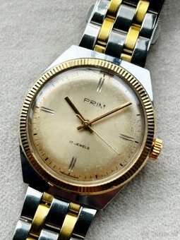 Československé Retro Vintage hodinky PRIM Bicolor zo 70. rok