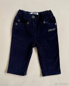 Semišové černé kalhoty značky DKNY - vel. 3 měsíce
