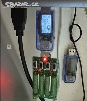 2x Měřák napětí USB port + 2x zátěžový modul