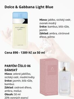 Parfém č.6 ( inspirace Dolce Gabbana - Light blue )