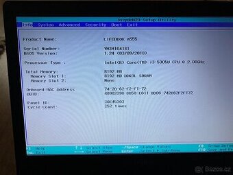 Notebook Fujitsu Lifebook A555