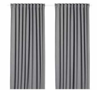 IKEA MAJGULL – zatemňovací závěsy, šedé