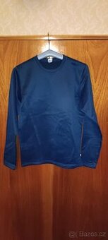 Unisex tmavě modré tričko s dlouhým rukávem vel. M