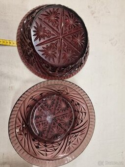 Sklenenna velká misa retro 2ks 29cm