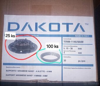 Terče pod dlažbu Dakota + výškové prodloužení o 9 mm a více