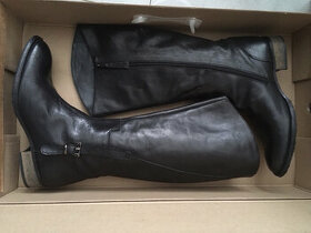 Kožené černé kozačky_vel. 41